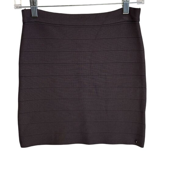 Guess Bandage Gray Mini Pencil Skirt Size M BodyCon Y2K Minimalist - Picture 1 of 11